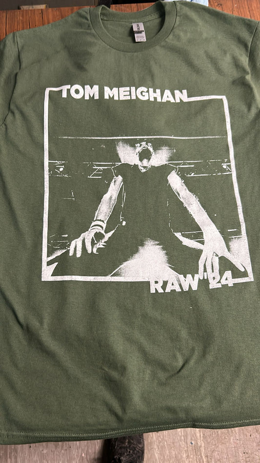 MILITARY GREEN RAW '24 ACOUSTIC TOUR T-SHIRT